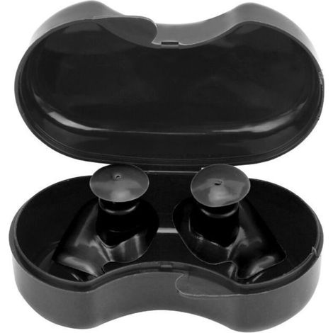 Earplugs - Silicone - Black - Waterproof - Reusable - Comfortable (1/5)