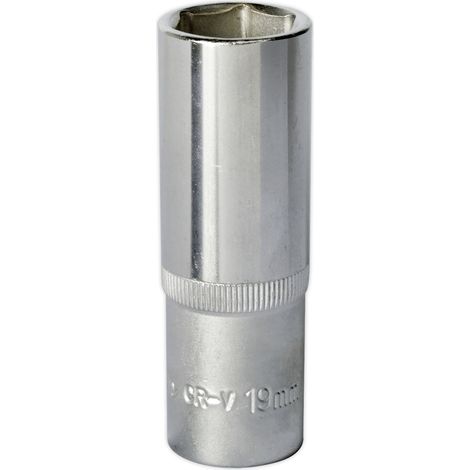 Sealey S1219D Premier Deep Socket 1/2"Sq Drive 19mm
