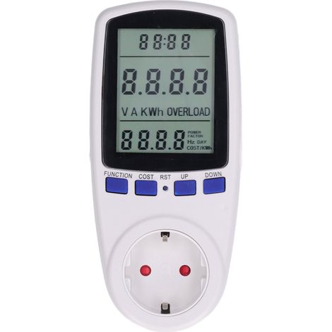 Compteur Énergie Numérique Moniteur Tension Courant Prise EU 230V AC Testeur Multifonction Puissance Électrique (1/5)