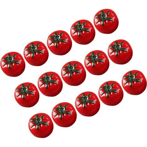 15 Mini Tomates Réalistes en Résine pour Décoration Cuisine (1/5)