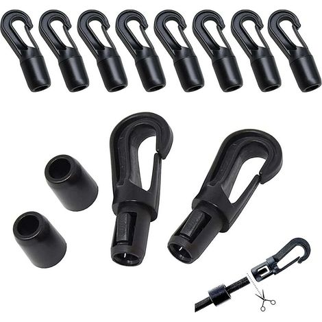 Rope Hook Plastic Rope Carabiner Swivel Trigger Clips 10 Pcs Rubber Tensioner Tension Hook Accesso Hook Bungee Rope Hook (1/5)