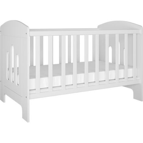 Lit bébé à barreaux 60x120 cm blanc Klaky 2 (1/3)
