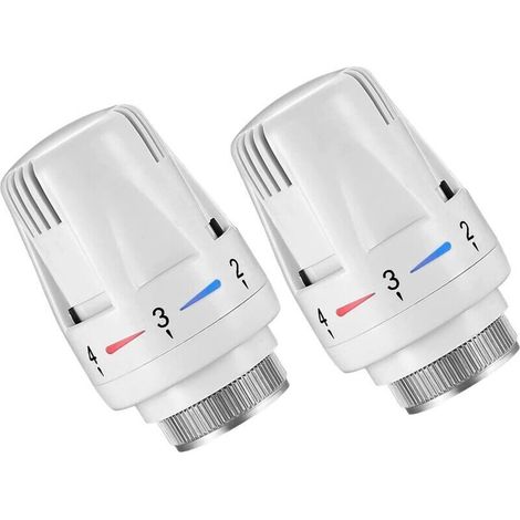 Vanne thermostatique G1/2", vanne thermostatique automatique standard, cache-vanne de radiateur, tête isolante - 2 pièces