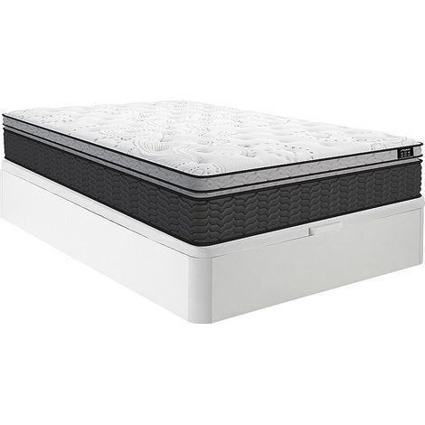 Set 160x200cm ibrido rete vano Bianco + materasso molle insacchettate e topper integrato sp. 30cm - GAMIANI di YSMÉE