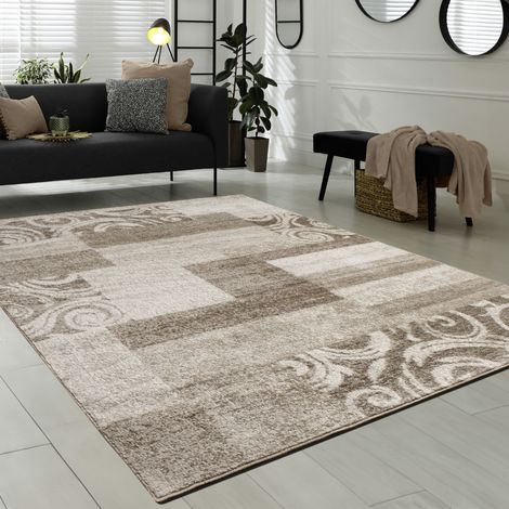 Paco Home Tappeto Di Design Per Salotto Arredamento Interno Tappeto Mélange Beige Marrone 80x150 cm (1/5)