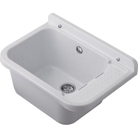 Lavatoio 50x34x21 cm in Polipropilene 13,5l Forlani Pilozzo 50 Marmorizzato (1/4)