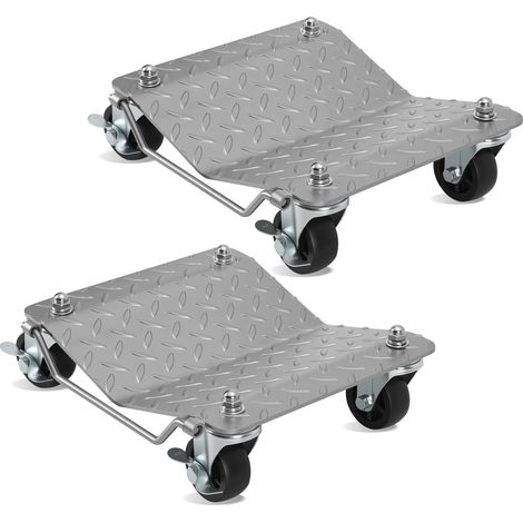 Wolketon Rangierhilfen Rangierroller Rangierheber für PKW Auto Anhänger belastbar bis 500 kg pro Rangierroller 2 Stück