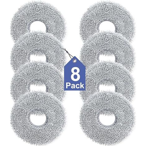 Lot de 8 Lingettes pour Dreame L10s/L10/L20/X40/L40/X50/L50 Pro Ultra, Xiaomi X20 Pro/Max, Ecovacs Deebot T30 Pro OMNI, T30S Pro A (1/5)