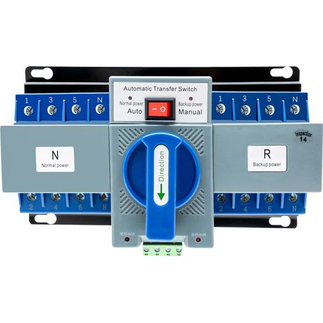 Interrupteur de transfert automatique, boîtier en plastique ABS durable, dimensions compactes 320 mm x 240 mm x 120 mm, compatible avec divers générateurs, temps de commutation rapide 1-2 secondes, mé (1/5)
