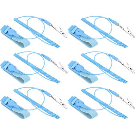 10 bracelets antistatiques de 1,8 m x 2,0 mm pour la mise à la terre et la protection contre les décharges électrostatiques.