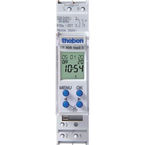 Theben Interruptor horario programable digital Top 2 negro (1/4)