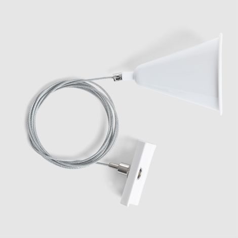 Kit de Suspensión para Carril Monofásico Aluminio Blanco (1/5)