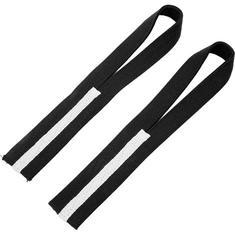 2 Bretelles de Levage pour Poignets en Toile Renforcée, Anti-Dérapantes et Confortables pour la Musculation - Noir