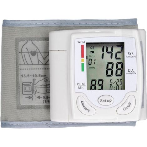 YMYNY Tensiomètre Au Poignet, Brassard Réglable Avec écran LCD, Sphygmomanomètre Numérique, Machine Pour la Maison Et les Voyages (1/4)