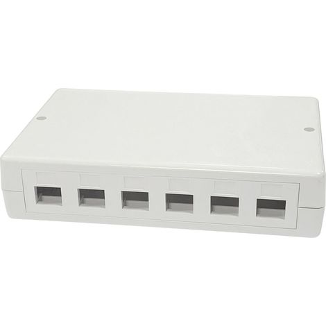 Carcasa de montaje en superficie Lanview para conectores RJ45 6/12, LVN127774