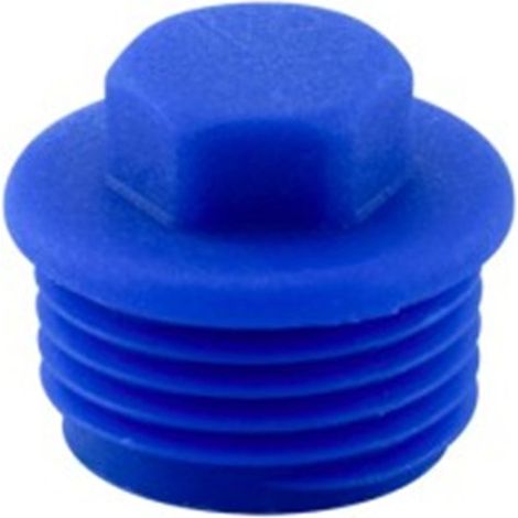 Tapón macho hexagonal (bolsa 50 uds) - 1/2" - azul, ABRISA.