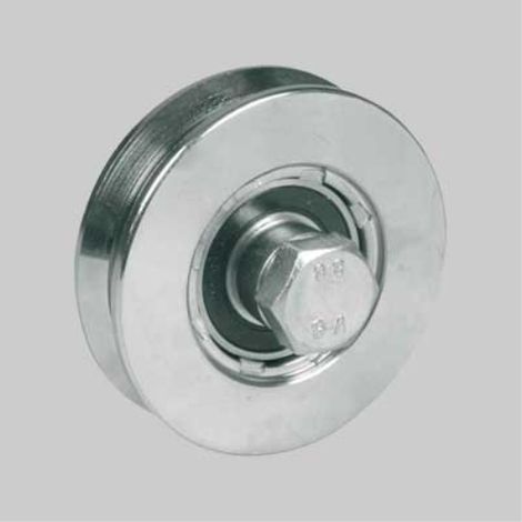 Ruota con bullone per cancelli a 2 cuscinetti 120 mm (1/2)
