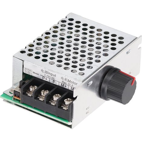 DC 7-70V PWM-Drehzahlregler, einstellbarer Tastverhältnisregler für LED-Dimmung, 12V 24V 48V Motorregler. (1/5)