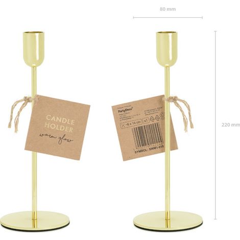 Kerzenständer, gold, 22cm (1/3)