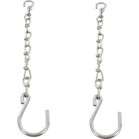 Cyclingcolors – Chaîne de sécurité 2x avec crochet en S 4mm – Acier câble pour porte – Résistance à la traction élevée – Longueur 200mm