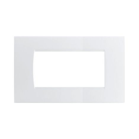 Mapam ART Placca 4 posti bianca tecnopolimero T1 compatibile living international - 8004-01