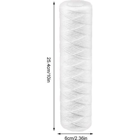 AIDUCHO Paquete de 4 filtros de repuesto de polipropileno para sistema de ósmosis inversa, 2,5 pulgadas x 10 pulgadas, 5 micras (1/4)