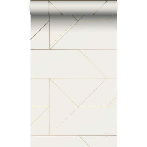 papier peint lignes graphiques beige et or  - Origin Wallcoverings (1/5)