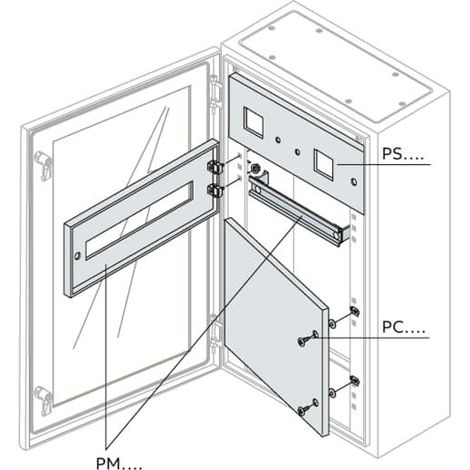 PLASTRON PLEIN 600X185 Coffret SR2 PC1606K ABB 673630