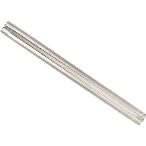 Raccord de tuyau fileté en acier inoxydable pour plomberie, gaz, tige d'extension filetée mâle G3/4 de 30 cm (1/5)