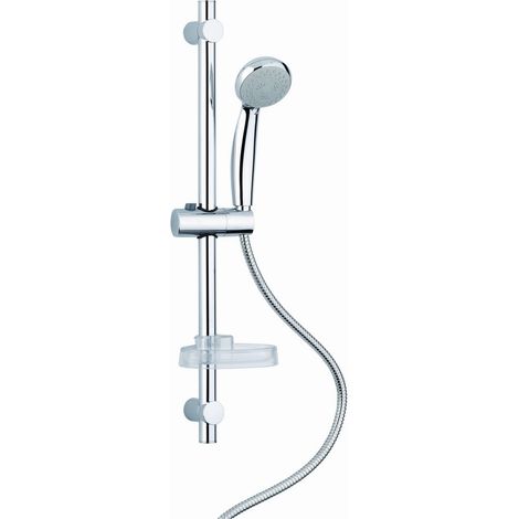 Metaform - Saliscendi Doccia 3 getti Doppia aggraffatura in Acciaio inox e ABS Mod. Aurora