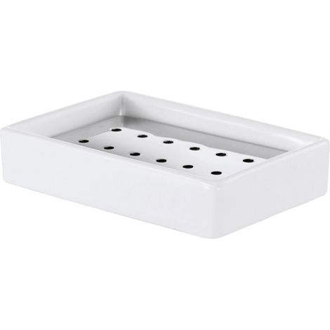 Lineabeta - Portasapone rettangolare Saon in porcellana bianco