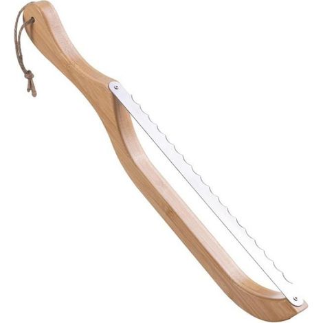 Couteau à Pain en Bois Couteau Dentelé de 15,8 Pouces avec Manche en Bois Trancheuse à Pain pour Coupe-Pain au Levain Fait Maison (1/4)