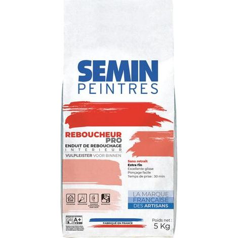 Enduit de rebouchage en poudre 5 kg - SEMIN