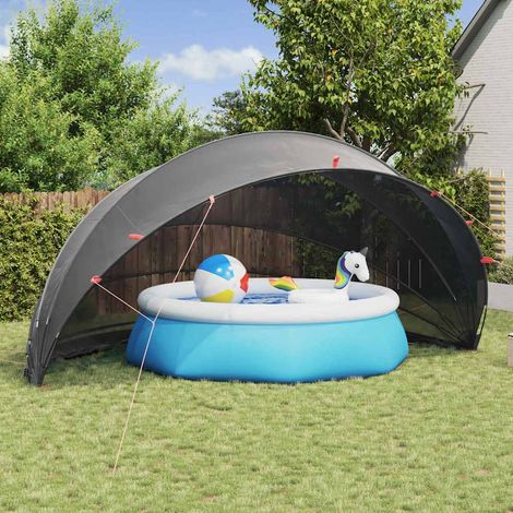 Pool-Dome Schwarz 592 x 590 x 275 cm