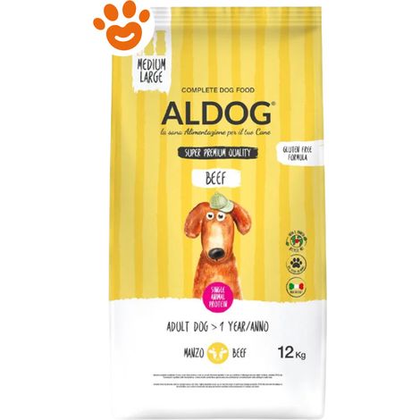 Aldog Dog Super Premium Adult Medium Large Manzo - Sacco 12 Kg - Cibo Secco Cani