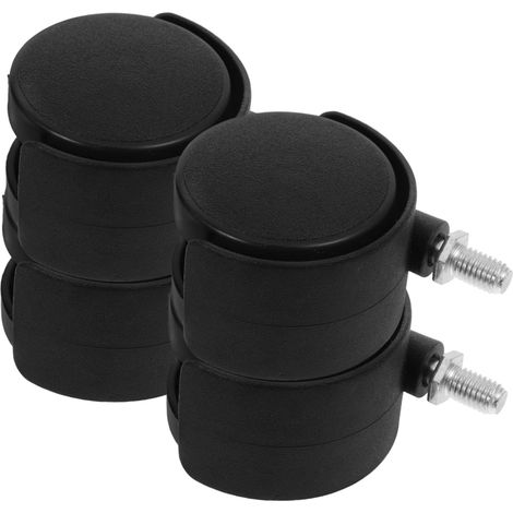 Roulettes pivotantes de bureau M813 mm, lot 4, noir PP