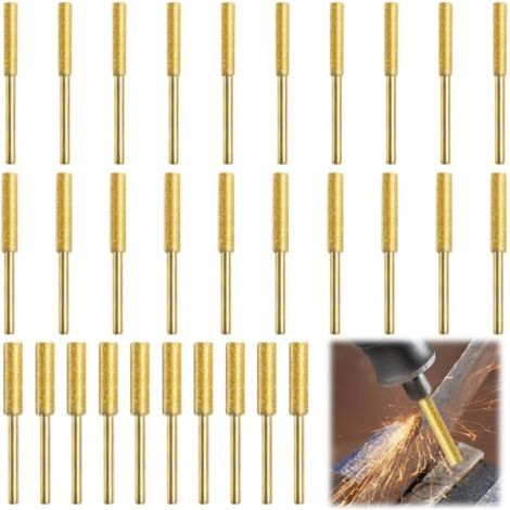 Set di 30 lime diamantate per affilare catene di motosega (4 mm/4,8 mm/5,5 mm) - 3 misure - Lima diamantata per affilare catene di motosega - Adatta per motoseghe a benzina/elettriche (1/5)