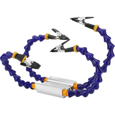 Outil de soudage à main articulée en ABS avec bras flexible et base en alliage d'aluminium, doté d'un revêtement en caoutchouc amovible (lot de 4). (1/5)