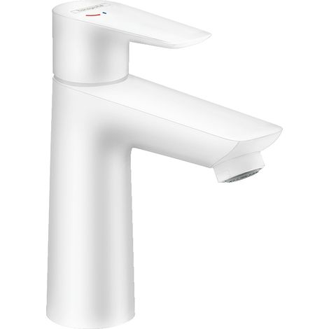 Hansgrohe Talis E - Mitigeur d'évier avec garniture de vidage, CoolStart, blanc mat 71713700 (1/7)