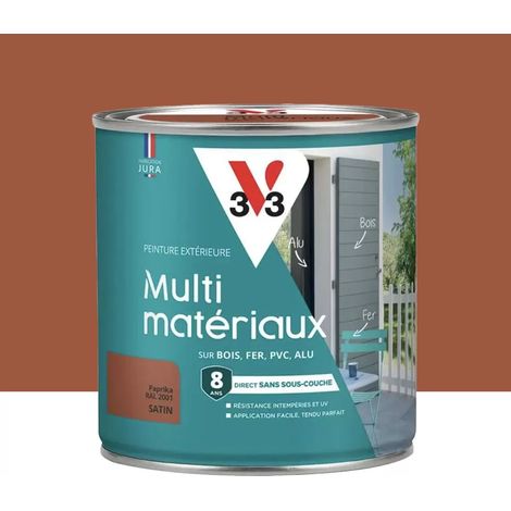 Peinture extérieure V33 Multi-matériaux Satin Paprika 0,5 L (1/2)