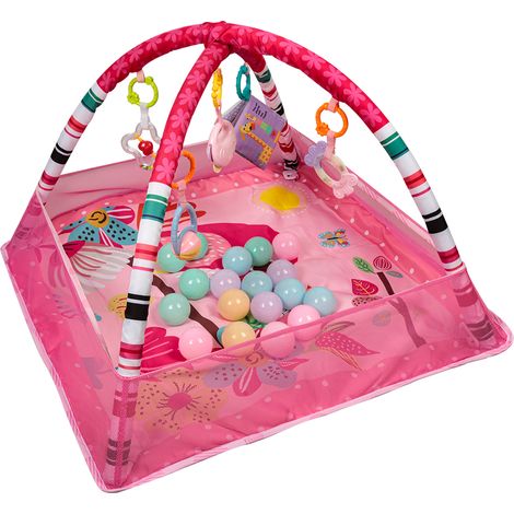 Skecten® Baby Spielmatte，Spielmatte mit Spielbogen abnehmbarem Babyspielzeug,Krabbelmatte als Geschenk zur Geburt (1/5)