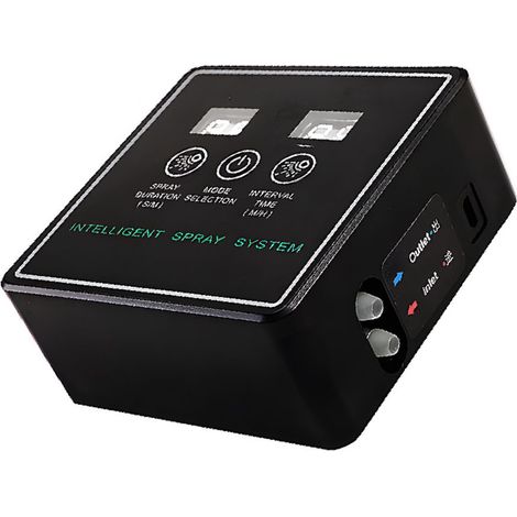 Automatisches Sprühsystem Mister Reptile mit Timer, Touch-Controller, geräuscharmem Smart Mister, 360° drehbarem Diffusor für Terrarien, Amphibien und Reptilien (Schwarzes ABS, 5 m Set + 2 Düsen) (1/5)