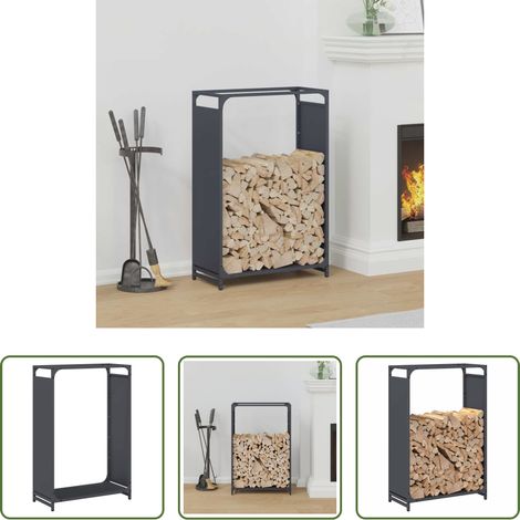Brennholzregal - Brennholzregal Anthrazit 60x28x90 cm Kaltgewalzter Stahl (1/5)