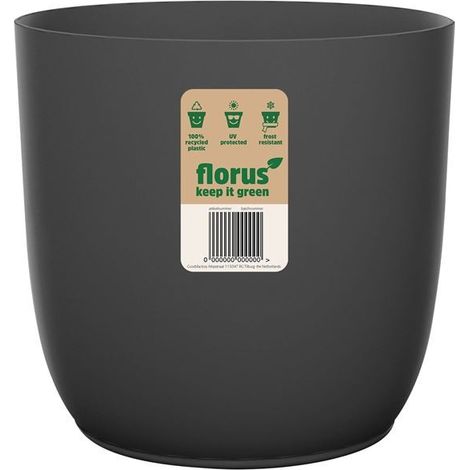FLORUS - Cache pot Flow 16cm anthracite