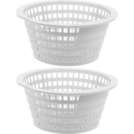 Panier de Skimmer de Piscine en Abs Blanc Léger et Facile à Ranger, Lot de 2 Pièces pour Filtration des Piscines Hors Sol (1/5)