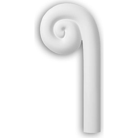 Elemento decorativo a destra Profhome 162806 stile Art Déco bianco