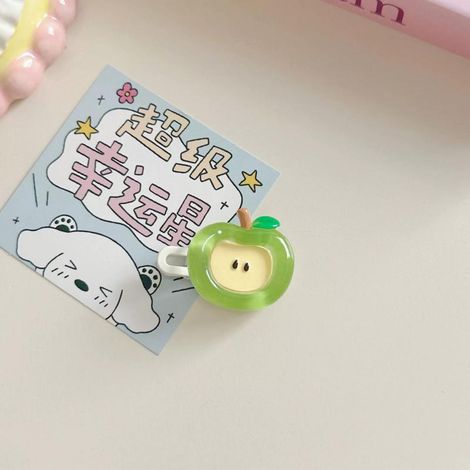 Deliciosa pinza para el cabello con forma de manzana grande (1/5)