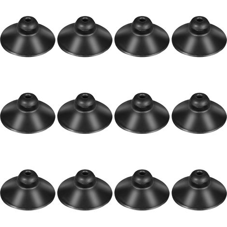 Set mit 12 schwarzen Gummisaugnäpfen für Aquariumpumpen, Glassaugnäpfe für Schläuche und Aquariendekoration (1/5)