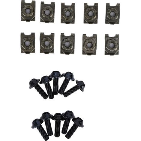 Motorcycle fairing bolt kit, 5x16MM, spiral screws, speed fasteners, clip nuts (1/5)
