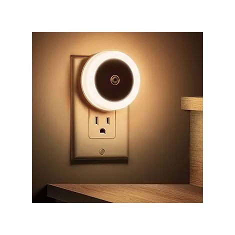 Set mit 6 Nachtlichtern, Nachtlicht mit Lichtsensor, LED-Nachtlicht, warmweißes Licht (1/3)